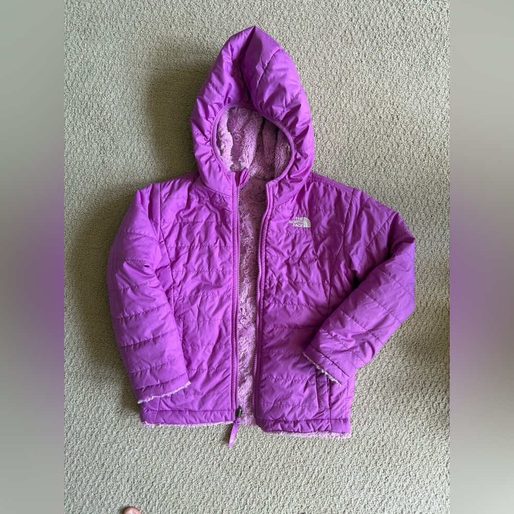 The North Face reversible Purple Quilted Jacket